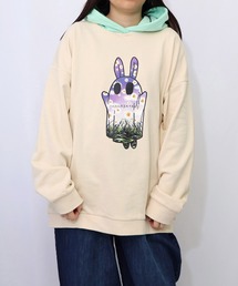 ScoLar Parity（スカラーパリティ）の「361107：お花おばけウサギの配色裏毛パーカー（パーカー）」