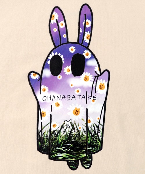 ScoLar Parity（スカラーパリティ）の「361107：お花おばけウサギの配色裏毛パーカー（パーカー・レディース・ブラック/グリーン/アイボリー・M）」の14枚目の写真