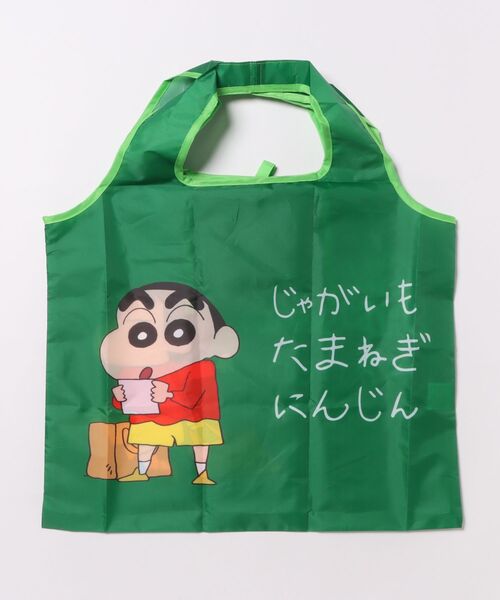 Rendez-Vous（ランデヴー）の「【 クレヨンしんちゃん 】 くるくるショッピングバッグA  26S1（エコバッグ/サブバッグ・レディース・グリーン/オレンジ/チェック/ブルー・FREE）」の5枚目の写真