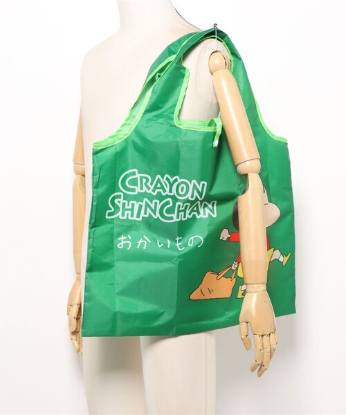 Rendez-Vous（ランデヴー）の「【 クレヨンしんちゃん 】 くるくるショッピングバッグA  26S1（エコバッグ/サブバッグ・レディース・グリーン/オレンジ/チェック/ブルー・FREE）」の15枚目の写真