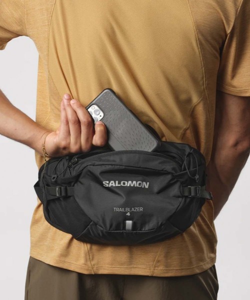 SALOMON（サロモン）の「【SALOMON】TRAILBLAZER BELT／サロモン トレイルブレイザー ベルト ボディバッグ（ボディバッグ/ウエストポーチ・メンズ・ブラック・FREE）」の4枚目の写真