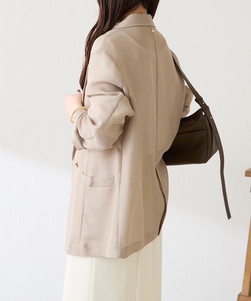 COLLAGE GALLARDAGALANTE（コラージュガリャルダガランテ）の「メッシュダブルジャケット/WEB限定カラー・サイズ展開（テーラードジャケット・レディース・グレー/ベージュ/ネイビー/オレンジ・FREE/2）」の15枚目の写真