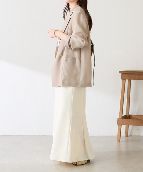 COLLAGE GALLARDAGALANTE（コラージュガリャルダガランテ）の「メッシュダブルジャケット/WEB限定カラー・サイズ展開（テーラードジャケット・レディース・グレー/ベージュ/ネイビー/オレンジ・FREE/2）」の18枚目の写真