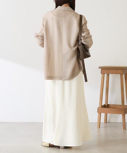 COLLAGE GALLARDAGALANTE（コラージュガリャルダガランテ）の「メッシュダブルジャケット/WEB限定カラー・サイズ展開（テーラードジャケット・レディース・グレー/ベージュ/ネイビー/オレンジ・FREE/2）」の19枚目の写真