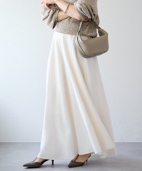 RIVE DROITE(リヴドロワ)の「予約【セットアップ可/上品な落ち感】ガーメントダイフレアバイアススカート(スカート・レディース・ホワイト系その他/モカ/カーキ・38/36)」の2枚目の写真