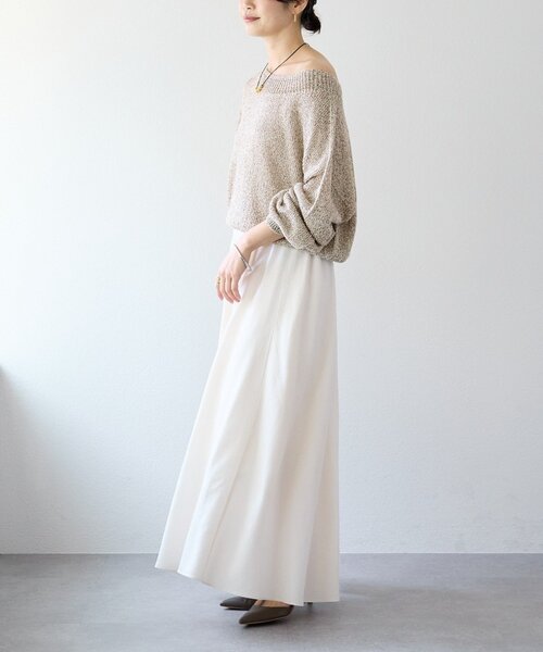 RIVE DROITE(リヴドロワ)の「予約【セットアップ可/上品な落ち感】ガーメントダイフレアバイアススカート(スカート・レディース・ホワイト系その他/モカ/カーキ・38/36)」の6枚目の写真