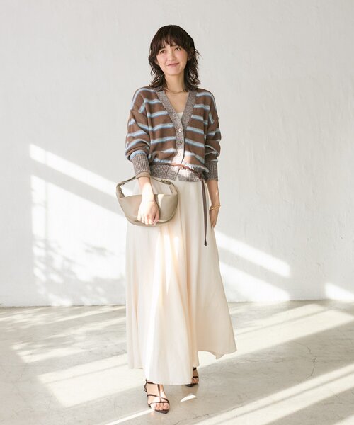 RIVE DROITE(リヴドロワ)の「予約【セットアップ可/上品な落ち感】ガーメントダイフレアバイアススカート(スカート・レディース・ホワイト系その他/モカ/カーキ・38/36)」の12枚目の写真