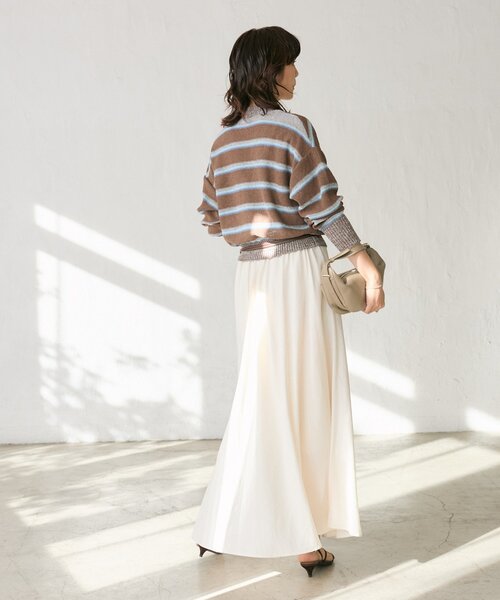 RIVE DROITE(リヴドロワ)の「予約【セットアップ可/上品な落ち感】ガーメントダイフレアバイアススカート(スカート・レディース・ホワイト系その他/モカ/カーキ・38/36)」の14枚目の写真