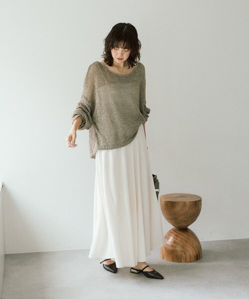 RIVE DROITE(リヴドロワ)の「予約【セットアップ可/上品な落ち感】ガーメントダイフレアバイアススカート(スカート・レディース・ホワイト系その他/モカ/カーキ・38/36)」の16枚目の写真