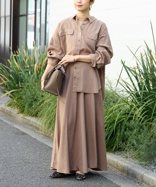 RIVE DROITE(リヴドロワ)の「予約【セットアップ可/上品な落ち感】ガーメントダイフレアバイアススカート(スカート・レディース・ホワイト系その他/モカ/カーキ・38/36)」の21枚目の写真