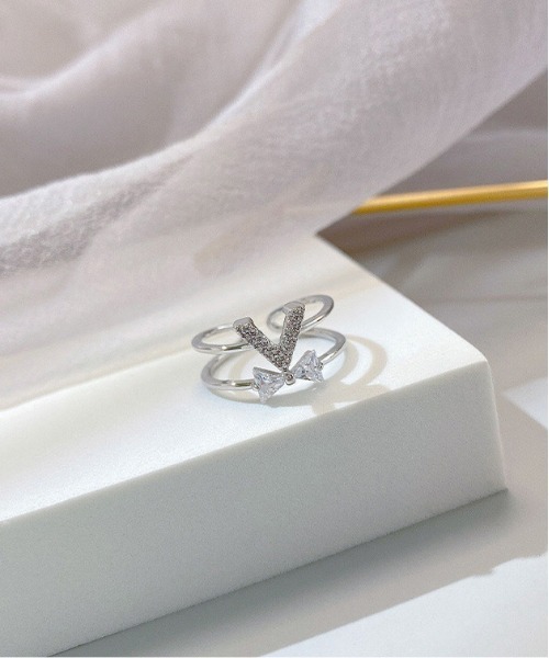 ALWAYS GOOD TIME(オルウェイズグッドタイム)の「ジルコンデザインオープンリング/上品シンプルリング/指輪(リング・レディース・ゴールド/ピンクゴールド/シルバー・FREE)」の10枚目の写真