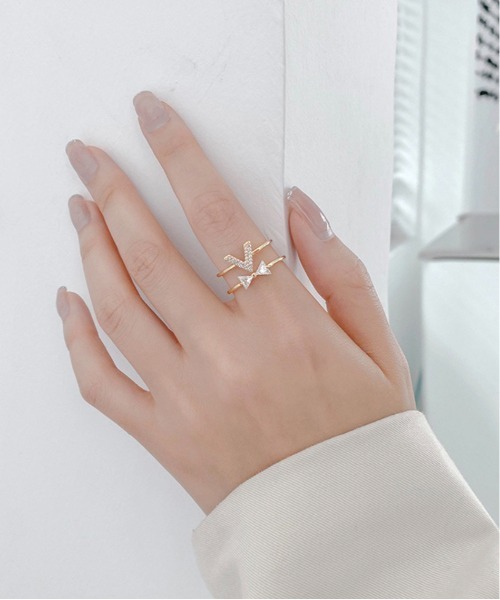 ALWAYS GOOD TIME(オルウェイズグッドタイム)の「ジルコンデザインオープンリング/上品シンプルリング/指輪(リング・レディース・ゴールド/ピンクゴールド/シルバー・FREE)」の11枚目の写真