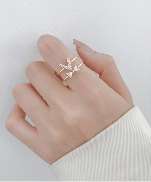 ALWAYS GOOD TIME(オルウェイズグッドタイム)の「ジルコンデザインオープンリング/上品シンプルリング/指輪(リング・レディース・ゴールド/ピンクゴールド/シルバー・FREE)」の12枚目の写真