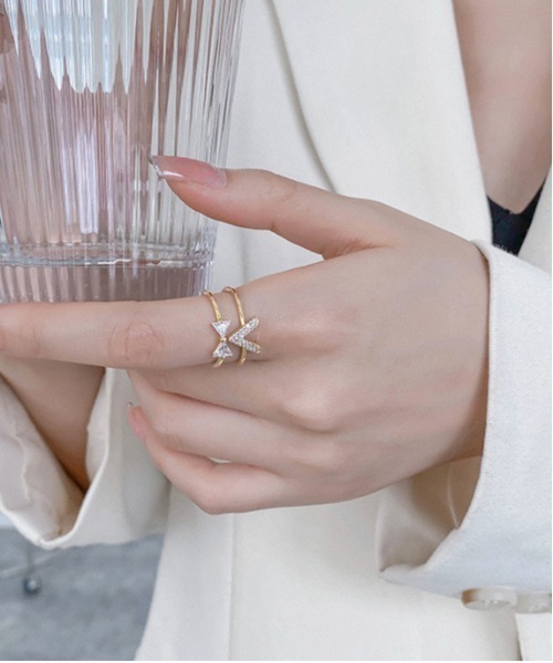 ALWAYS GOOD TIME(オルウェイズグッドタイム)の「ジルコンデザインオープンリング/上品シンプルリング/指輪(リング・レディース・ゴールド/ピンクゴールド/シルバー・FREE)」の17枚目の写真