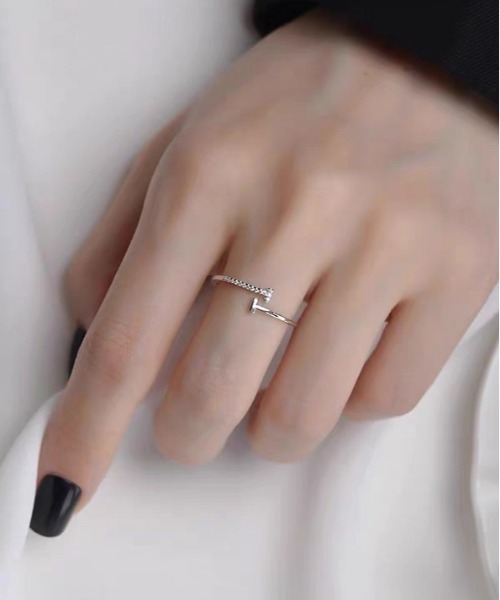 ALWAYS GOOD TIME(オルウェイズグッドタイム)の「ジルコンデザインオープンリング/上品シンプルリング/指輪(リング・レディース・ゴールド/ピンクゴールド/シルバー・FREE)」の19枚目の写真