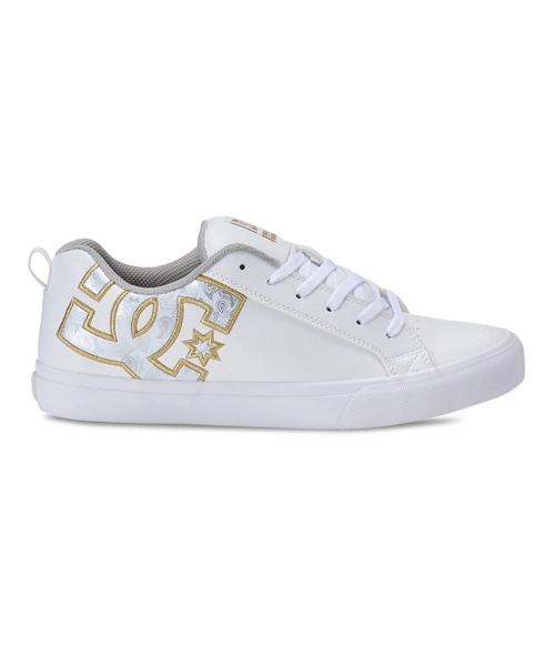DC SHOES(ディーシーシューズ)の「DC SHOES メンズ COURT VULC SE SN フットウェア スニーカー 【2026年春夏モデル】(スニーカー・メンズ・ホワイト×ゴールド・24cm/25cm/25.5cm/26cm/26.5cm/27cm/27.5cm/28cm/29cm)」の2枚目の写真
