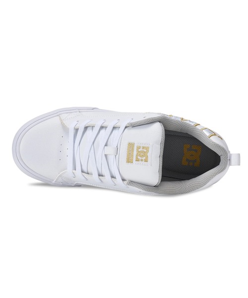 DC SHOES(ディーシーシューズ)の「DC SHOES メンズ COURT VULC SE SN フットウェア スニーカー 【2026年春夏モデル】(スニーカー・メンズ・ホワイト×ゴールド・24cm/25cm/25.5cm/26cm/26.5cm/27cm/27.5cm/28cm/29cm)」の4枚目の写真