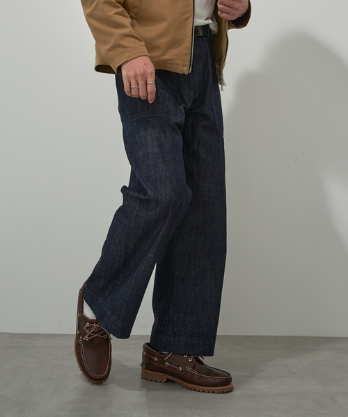 HOUSTON(ヒューストン)の「【HOUSTON】USA COTTON DENIM SAILOR PANTS デニムセーラーパンツ ワイドストレート 10079(デニムパンツ・メンズ・インディゴブルー/ブルー系その他2・L/M/S)」の10枚目の写真