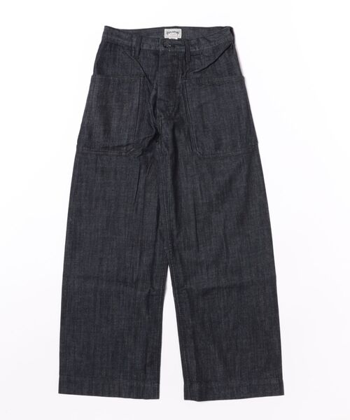 HOUSTON(ヒューストン)の「【HOUSTON】USA COTTON DENIM SAILOR PANTS デニムセーラーパンツ ワイドストレート 10079(デニムパンツ・メンズ・インディゴブルー/ブルー系その他2・L/M/S)」の6枚目の写真