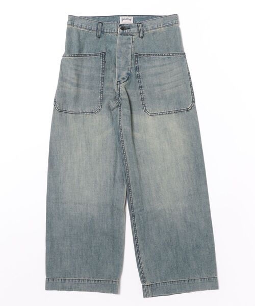 HOUSTON(ヒューストン)の「【HOUSTON】USA COTTON DENIM SAILOR PANTS デニムセーラーパンツ ワイドストレート 10079(デニムパンツ・メンズ・インディゴブルー/ブルー系その他2・L/M/S)」の7枚目の写真