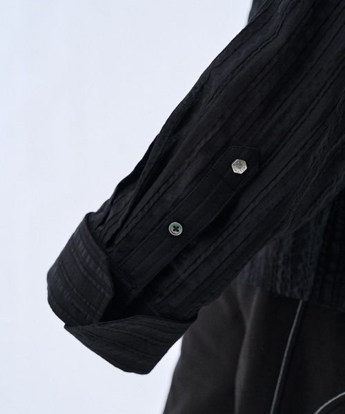 PHILTHEORY(フィルセオリー)の「Stripe sheer shirt / ストライプシアーシャツ(シャツ/ブラウス・メンズ・カーキ/ブラック・1/3/2)」の16枚目の写真