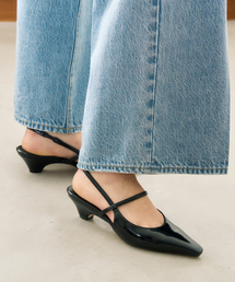 LE TALON | 4cmフレンチスクエアスリングバック(パンプス)