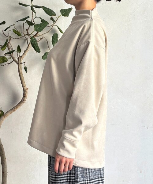 un dix cors(アンディコール)の「ドロストチュニック(Tシャツ/カットソー・レディース・ピンク/グレイッシュベージュ/オフホワイト/チャコールグレー・FREE)」の12枚目の写真