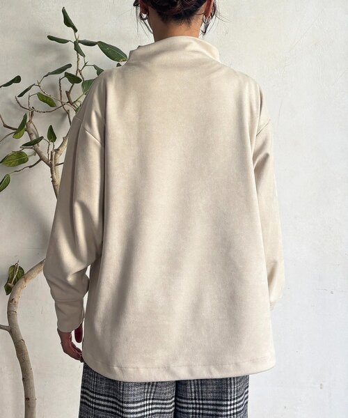 un dix cors(アンディコール)の「ドロストチュニック(Tシャツ/カットソー・レディース・ピンク/グレイッシュベージュ/オフホワイト/チャコールグレー・FREE)」の13枚目の写真