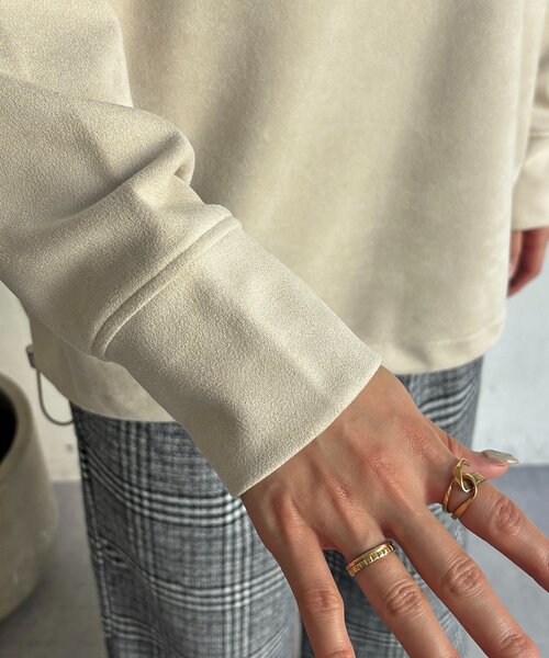 un dix cors(アンディコール)の「ドロストチュニック(Tシャツ/カットソー・レディース・ピンク/グレイッシュベージュ/オフホワイト/チャコールグレー・FREE)」の15枚目の写真