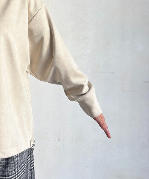 un dix cors(アンディコール)の「ドロストチュニック(Tシャツ/カットソー・レディース・ピンク/グレイッシュベージュ/オフホワイト/チャコールグレー・FREE)」の16枚目の写真