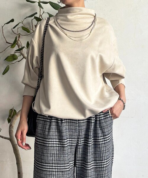 un dix cors(アンディコール)の「ドロストチュニック(Tシャツ/カットソー・レディース・ピンク/グレイッシュベージュ/オフホワイト/チャコールグレー・FREE)」の18枚目の写真