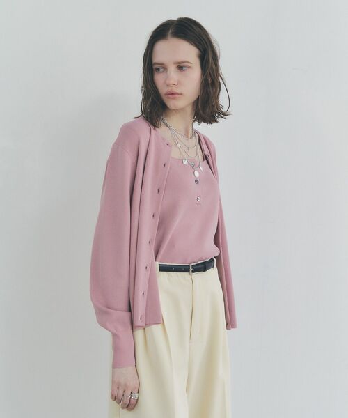 YECCA VECCA(イェッカヴェッカ)の「【UVカット/マシンウォッシャブル】アンサンブルニット(カーディガン/ボレロ・レディース・ピンク/その他7/アイボリー/ブラック・FREE)」の10枚目の写真