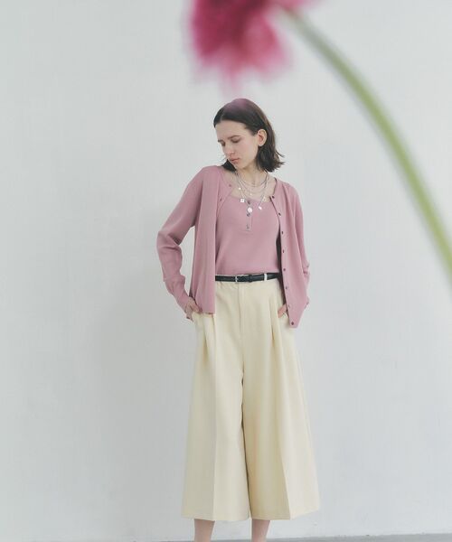 YECCA VECCA(イェッカヴェッカ)の「【UVカット/マシンウォッシャブル】アンサンブルニット(カーディガン/ボレロ・レディース・ピンク/その他7/アイボリー/ブラック・FREE)」の13枚目の写真