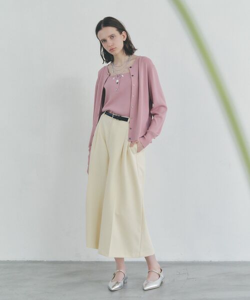 YECCA VECCA(イェッカヴェッカ)の「【UVカット/マシンウォッシャブル】アンサンブルニット(カーディガン/ボレロ・レディース・ピンク/その他7/アイボリー/ブラック・FREE)」の14枚目の写真