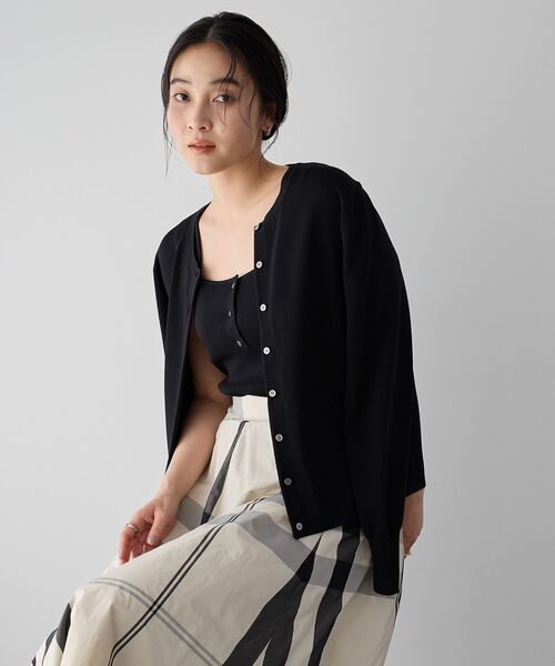 YECCA VECCA(イェッカヴェッカ)の「【UVカット/マシンウォッシャブル】アンサンブルニット(カーディガン/ボレロ・レディース・ピンク/その他7/アイボリー/ブラック・FREE)」の22枚目の写真