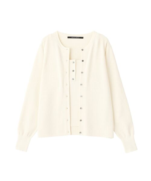 YECCA VECCA(イェッカヴェッカ)の「【UVカット/マシンウォッシャブル】アンサンブルニット(カーディガン/ボレロ・レディース・ピンク/その他7/アイボリー/ブラック・FREE)」の5枚目の写真