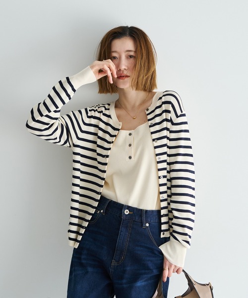 YECCA VECCA（イェッカヴェッカ）の「【UVカット/マシンウォッシャブル】アンサンブルニット（カーディガン/ボレロ・レディース・ピンク/その他7/アイボリー/ブラック・FREE）」の4枚目の写真