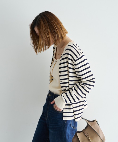 YECCA VECCA（イェッカヴェッカ）の「【UVカット/マシンウォッシャブル】アンサンブルニット（カーディガン/ボレロ・レディース・ピンク/その他7/アイボリー/ブラック・FREE）」の13枚目の写真