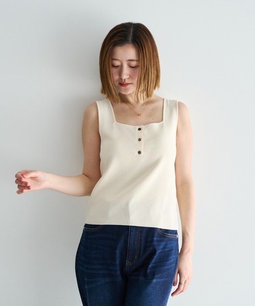 YECCA VECCA（イェッカヴェッカ）の「【UVカット/マシンウォッシャブル】アンサンブルニット（カーディガン/ボレロ・レディース・ピンク/その他7/アイボリー/ブラック・FREE）」の18枚目の写真