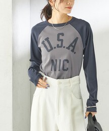 NINE CASE:〈手洗い可能〉シアー ラグラン TEE