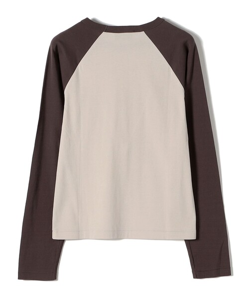 SHIPS（シップス）の「NINE CASE:〈手洗い可能〉シアー ラグラン TEE（Tシャツ/カットソー・レディース・ネイビー/ブラウン・ONE SIZE）」の21枚目の写真