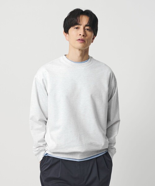 BEAUTY&YOUTH UNITED ARROWS（ビューティーアンドユースユナイテッドアローズ）の「金政メリヤス 36G クルーネック スウェット -MADE IN JAPAN-（スウェット・メンズ・ブラック/ライトブルー/ライトグレー・S/XL/L/M）」の2枚目の写真