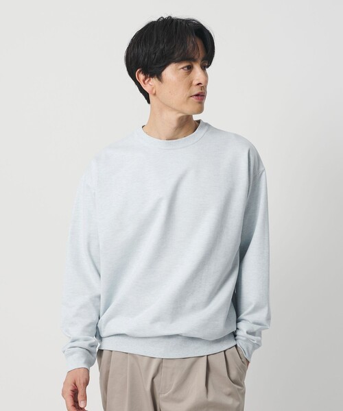 BEAUTY&YOUTH UNITED ARROWS（ビューティーアンドユースユナイテッドアローズ）の「金政メリヤス 36G クルーネック スウェット -MADE IN JAPAN-（スウェット・メンズ・ブラック/ライトブルー/ライトグレー・S/XL/L/M）」の3枚目の写真