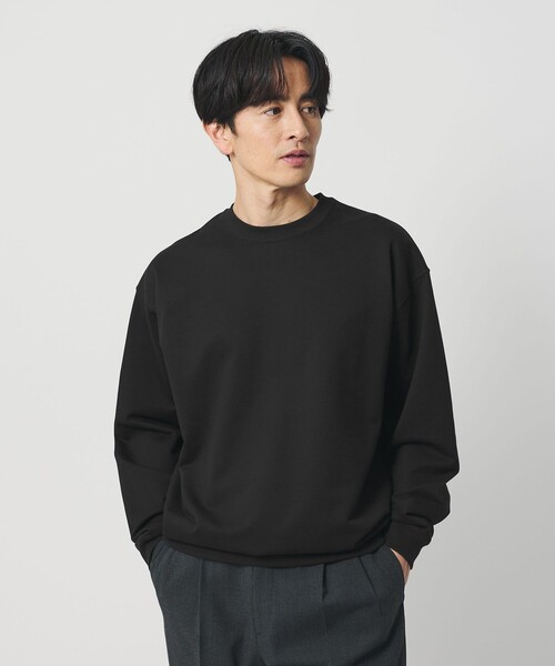 BEAUTY&YOUTH UNITED ARROWS（ビューティーアンドユースユナイテッドアローズ）の「金政メリヤス 36G クルーネック スウェット -MADE IN JAPAN-（スウェット・メンズ・ブラック/ライトブルー/ライトグレー・S/XL/L/M）」の4枚目の写真