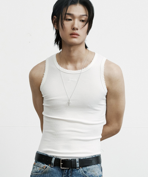 PROCESS(プロセス)の「Destroyed Logo Sleeveless - White(Tシャツ/カットソー・メンズ・その他・FREE)」の1枚目の写真