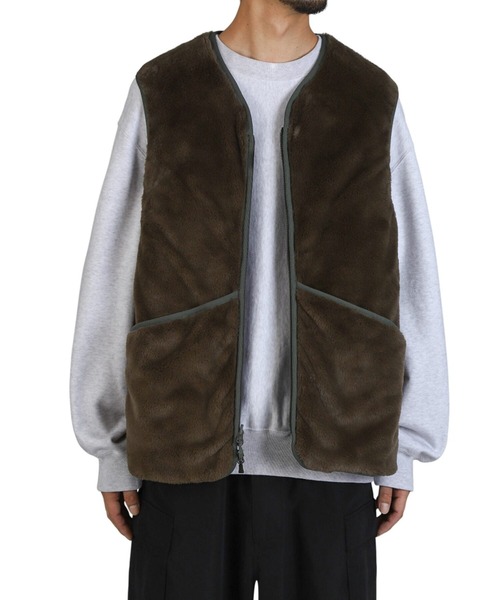 DAIWA PIER39（ダイワピア39）の「DAIWA PIER39 / ダイワ ピアサーティナイン：TECH REVERSIBLE BRITISH HUNTER FUR VEST：BJ-44025W[PIE]（その他アウター・メンズ・ダークグリーン・M/S）」の8枚目の写真