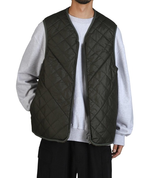 DAIWA PIER39（ダイワピア39）の「DAIWA PIER39 / ダイワ ピアサーティナイン：TECH REVERSIBLE BRITISH HUNTER FUR VEST：BJ-44025W[PIE]（その他アウター・メンズ・ダークグリーン・M/S）」の10枚目の写真