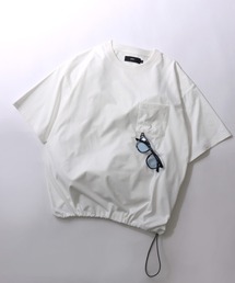 SITRY Drawcord Function T-shirt/別注 吸水速乾 UVカット ストレッチ オーバーサイズ ドローコード 半袖Tシャツ レディース メンズ