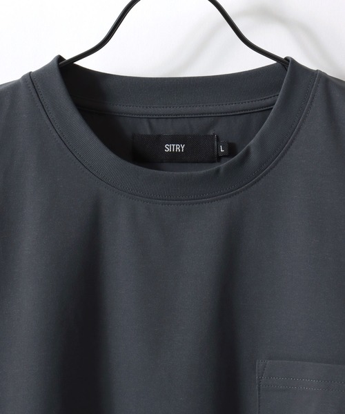 SITRY(シトリー)の「SITRY Drawcord Function T-shirt/別注 吸水速乾 UVカット ストレッチ オーバーサイズ ドローコード 半袖Tシャツ レディース メンズ(Tシャツ/カットソー・メンズ・ホワイト/スミクロ/ブラック・M/L/LL)」の8枚目の写真
