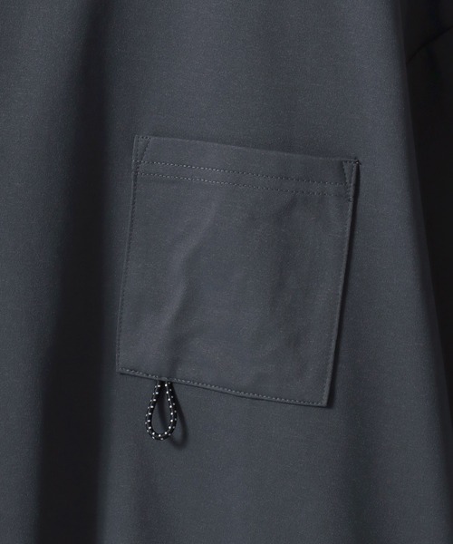 SITRY(シトリー)の「SITRY Drawcord Function T-shirt/別注 吸水速乾 UVカット ストレッチ オーバーサイズ ドローコード 半袖Tシャツ レディース メンズ(Tシャツ/カットソー・メンズ・ホワイト/スミクロ/ブラック・M/L/LL)」の9枚目の写真